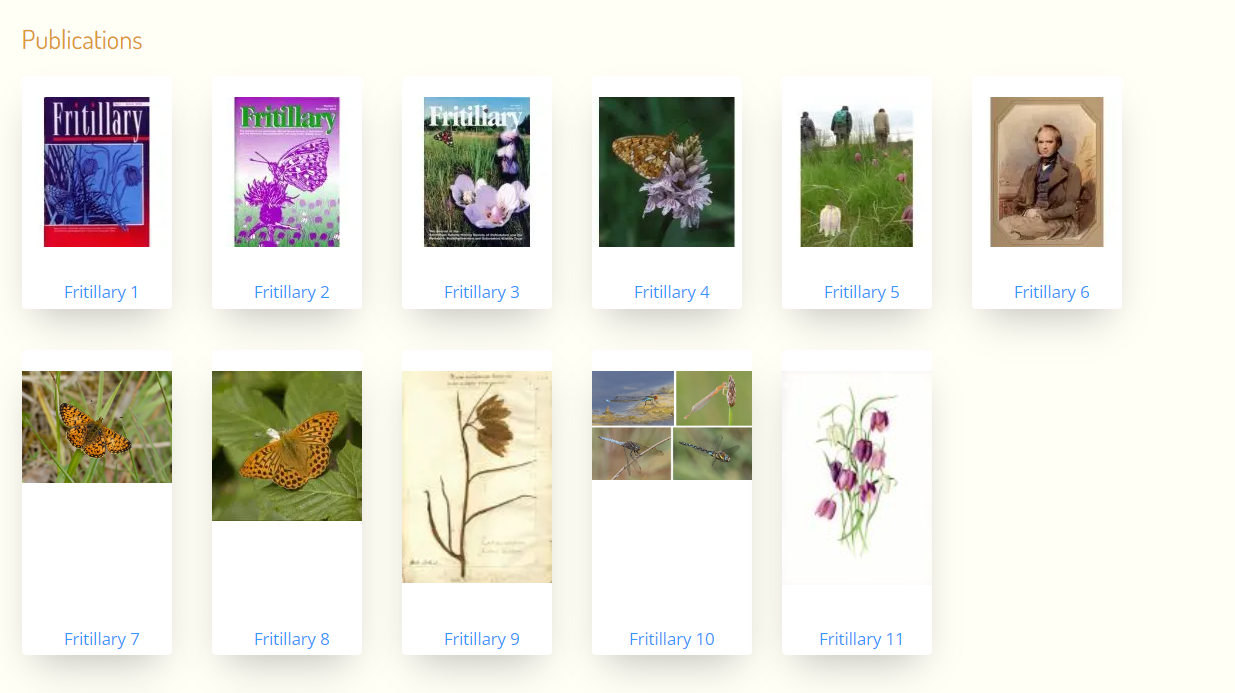 Fritillary Journal Publications in Oxford UK